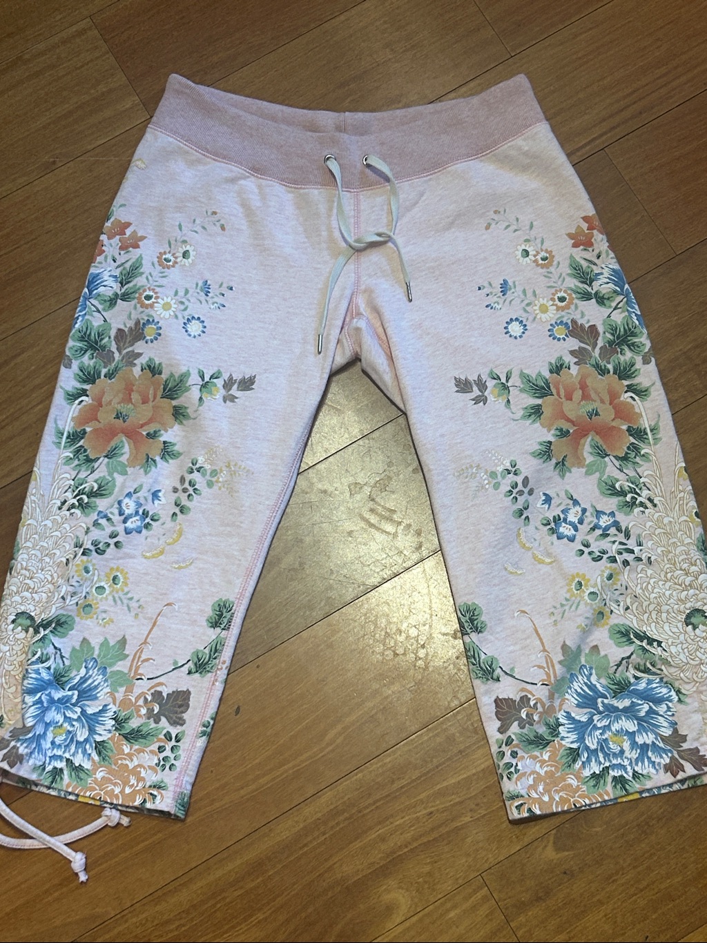 Lucky Brand Y2k Pink Japanese Floral Crop Sweatpants